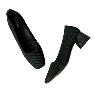 Vivaia Melody Pro Square-Toe Chunky Block Heels Size 40 In Black